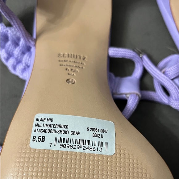 SCHUTZ Lavender Braided Strap Heels - Picture 5 of 11